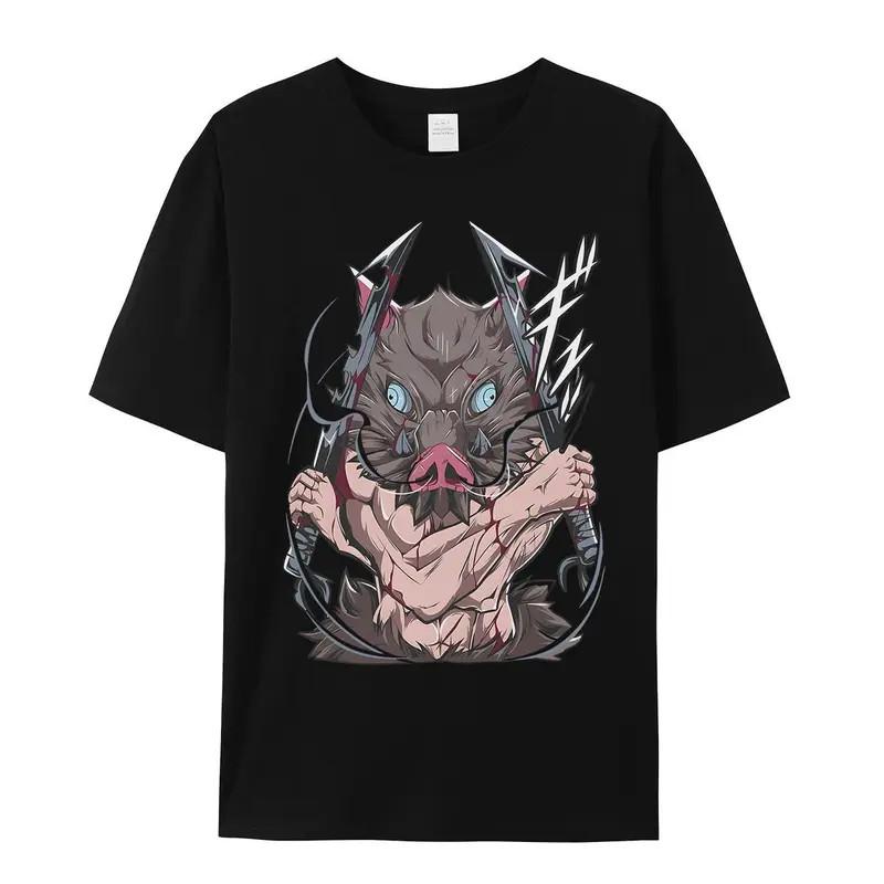 Inosuke Hashibira Demon Slayer Anime T-Shirt Nichirin Sword Streetwear Tee S