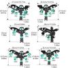 1 Inch Four-Nozzle Rocker Arm Sprinkler For Garden Farmland 360Degree Irrigation Rotating Sprinkler System For Cooling Dust Removal