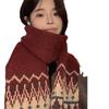 Sciarpa a quadri rossi da donna in stile coreano 2024 per autunno inverno - Caldo regalo di Capodanno e Natale