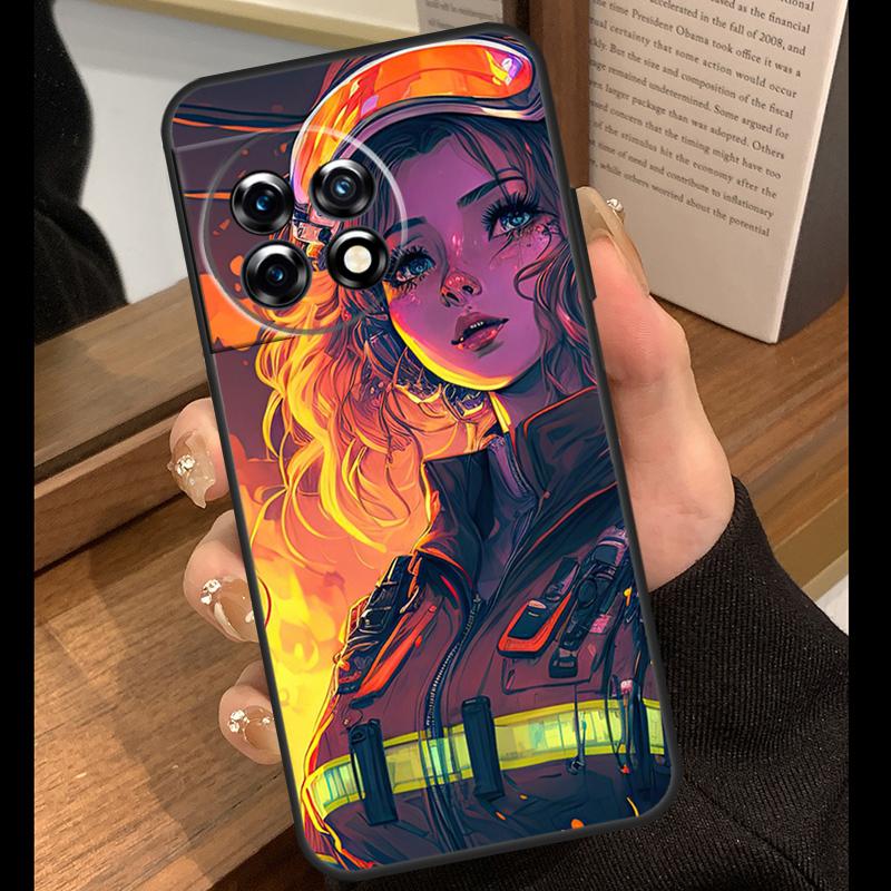 Firefighter Fire Love Case For OnePlus Nord 5 CE 2 3 4 Lite N20 N30 OnePlus 15 R 13R 12R 10T 13T 10 11 12 13 Cover