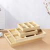 Wooden Jewelry Display Tray Multi-grid Stackable Card Box Jewelry Storage Box