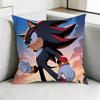 Shadows SonicsS Hedgehog Pillow Case Square DoubleSided Sofa Cushion Cover Bedroom Bedside Pillow Gift