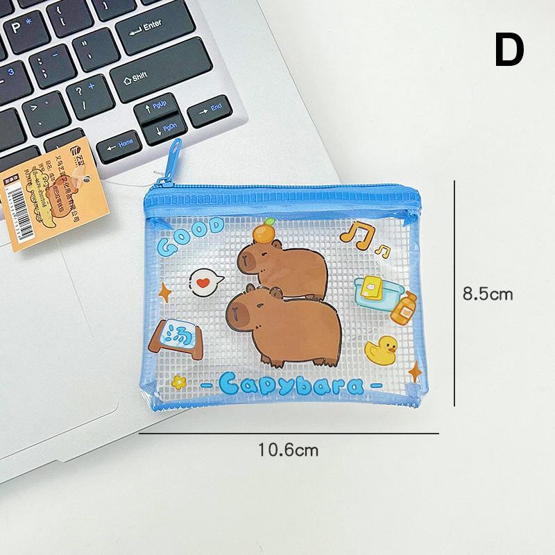 

Cartoon Capybara Coin Purse Pouch Cute Wallet Portable Waterproof Mini Storage Bag Key Earphone Organizer For Kids Gifts D