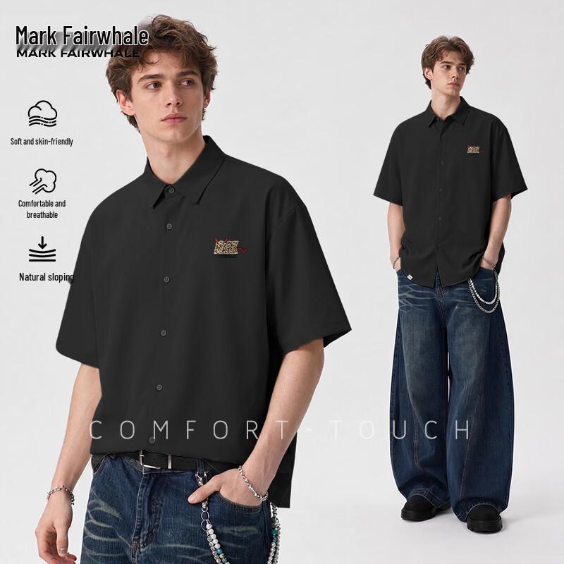 MARK FAIRWHALE Men s Summer Casual Short-Sleeve Polo Shirt