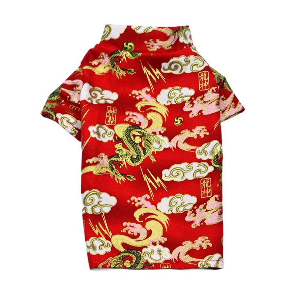 Soft Dog Tang Suit Shirt Chinese Style New Year Dog Clothing  Sping Festival