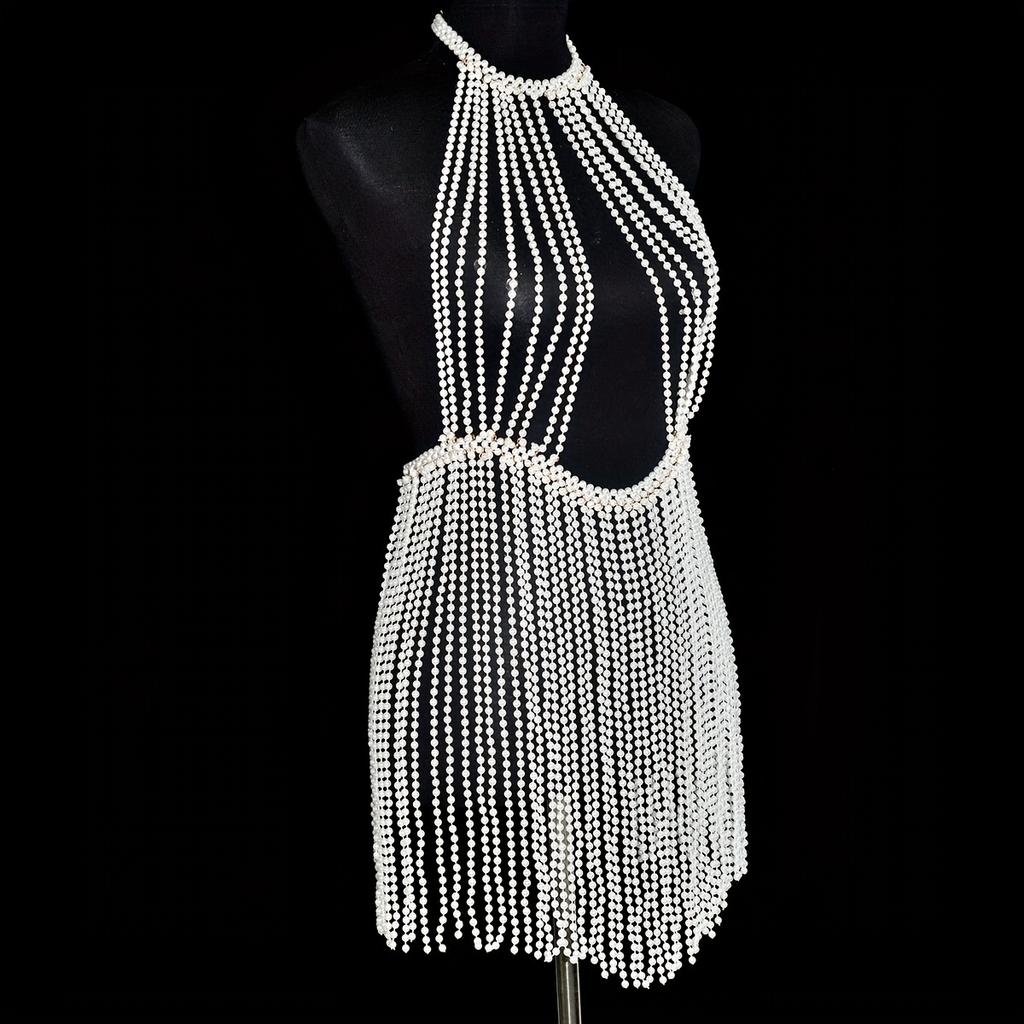 Elegant Chic Multi-Layered Rhinestone & Tassel Body Chain - Perfect for Parties, Festivals, and Elevating Every Look