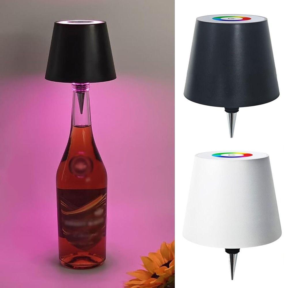 Portable Bottle Light Head Creative Cordless Table Lamp Unique Reading Light  Restaurants