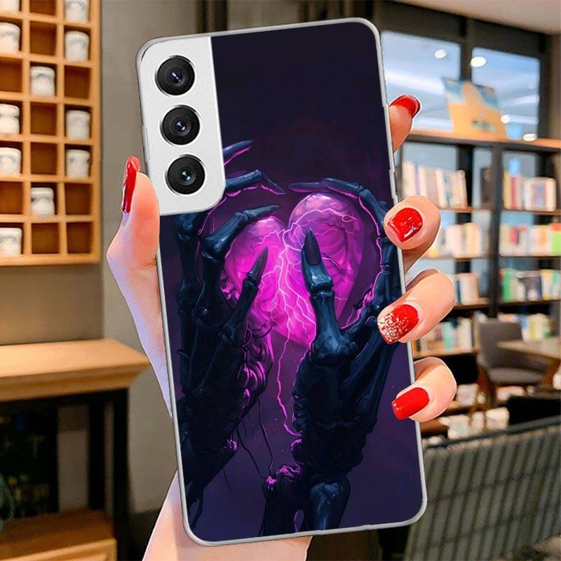 Anatomy Skeleton Heart Lovey Kiss Cover Phone Case For Samsung Galaxy S26 S25 Edge S24 Ultra S23 S22 Plus S21 S20 FE Soft Fundas