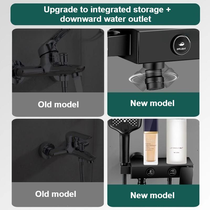 Einfache Mischbatterie Badewannenarmatur Badezimmer Kalt- und Warmwasserarmatur für Badewanne Druckverstärktes Duschkopf-Set