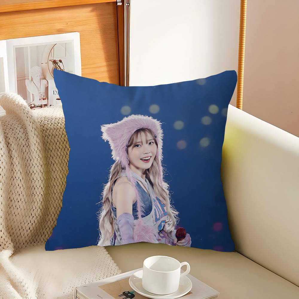Singer I-IU Photo Pillow Case Throw Pillow Chair Seat Cushion Nap Pillows Home Chair Cushion Seat Soft Pad Pillow Sofa Cushion