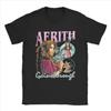 Vintage Aerith Gainsboro Final Fantasy 7 T-Shirt for Men Crewneck Pure Cotton T Shirts Short Sleeve Tees Gift Idea Clothing