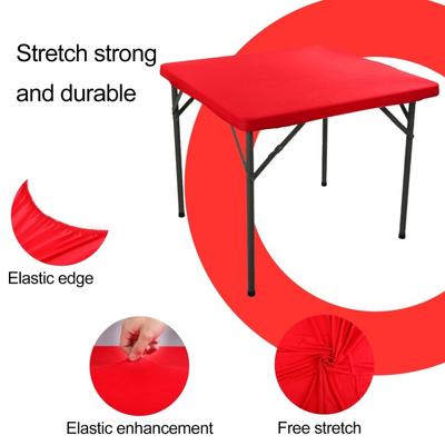 Fyrkantigt Figursytt Bordsöverdrag 33,8 x 33,8 Tum Stretchig Bordsduk Elastisk Cocktail Topper Bordsduk