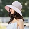 Sun hat children's new organza straw hat summer big edge beach hat sun protection travel visor
