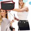 Professional 2 Arrays Half Apron Nylon Black Makeup Brush Holder Durable Wear-resistant Makeup Artist Apron