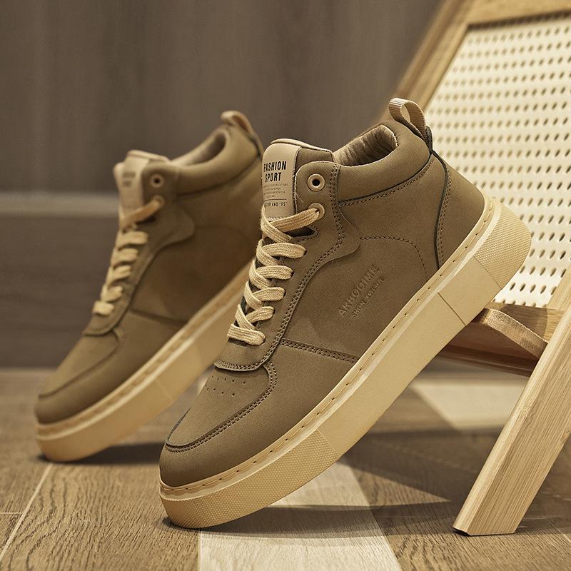 

Мужская обувь, новая универсальная модная повседневная спортивная обувь для подростков, обувь для серфинга средней высоты, студенческие трендовые туфли, ботинки Martin для мужчин 39 хаки