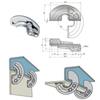 2pcs Hidden Sliding Hinges 90 Degree Limit Hinge Industrial Equipment Door Carbon Steel Hinge Arc Slide Locks Furniture Hardware
