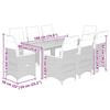 VidaXL 9-piece Garden Bistro Set Grey Cushions Poly Rattan, Garden Bistro Set, Balcony Set 3276972