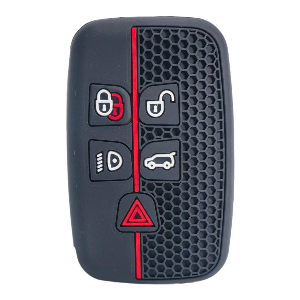 Copri Portachiavi in Silicone per Land Rover Range Rover Evoque Discovery Sport Jaguar XE XF XJ F-Pace F-Type Morbido Custodia Protettiva per Chiave Adatta a Smart a 5 Pulsanti