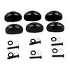 6Pcs Electric Guitar Tuning Peg Key Button Folk Guitar Tuning Peg Handle for Replacement Black