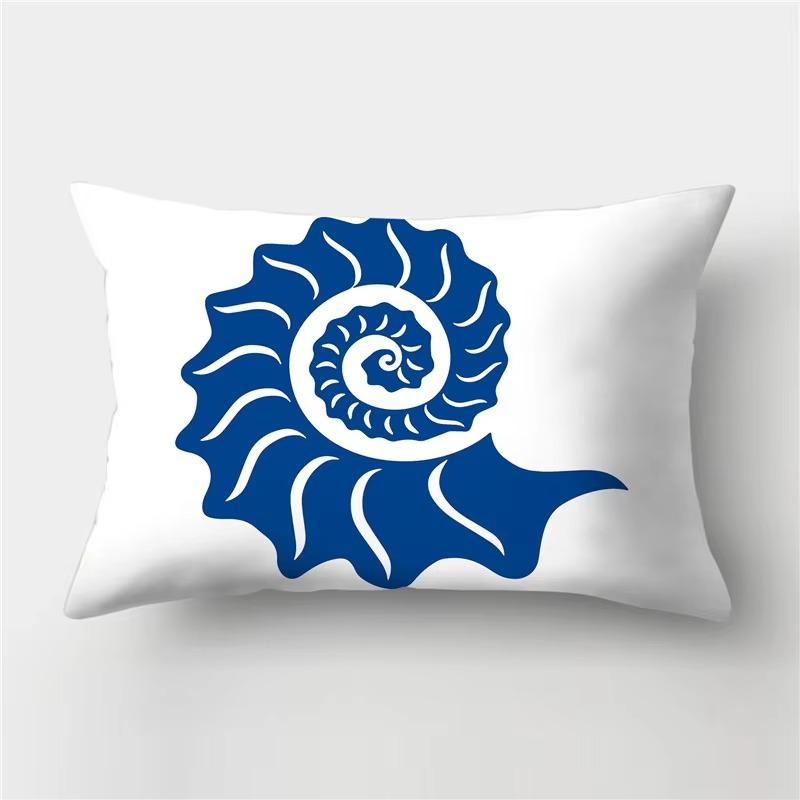 30*50 cm Zwierzęta Morskie Seria Niebieska Wzór Nadruk Dekoracja Sofa Salon Dom Poliester Prostokątna Poszewka na Poduszkę Poduszka