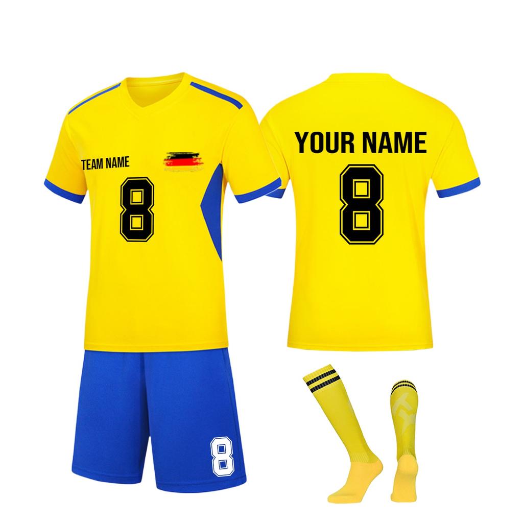 DIY Custom Adult And Children Three-piece Football Uniforms