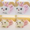 Rabbit Long Plush Toy With Bow And Embroidery Design For Kids Girls Sleep Gift