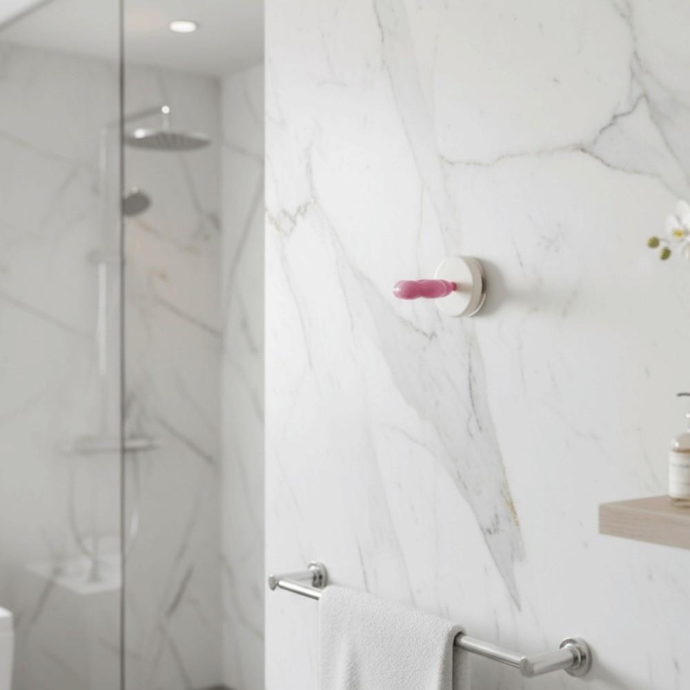 2 Stück Abnehmbarer Drehbarer Saugnapf Haken Klebstofffrei Kunststoff Badezimmer Haken Cremefarbe Tragbarer Wandhaken Halter Hausgebrauch