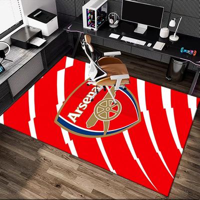 Tapis de Club de Football Idéal pour Salle de Lecture, Tapis de Chaise de Bureau Polyvalente Canapé, Tapis de Zone de Maison Imprimé Antidérapant