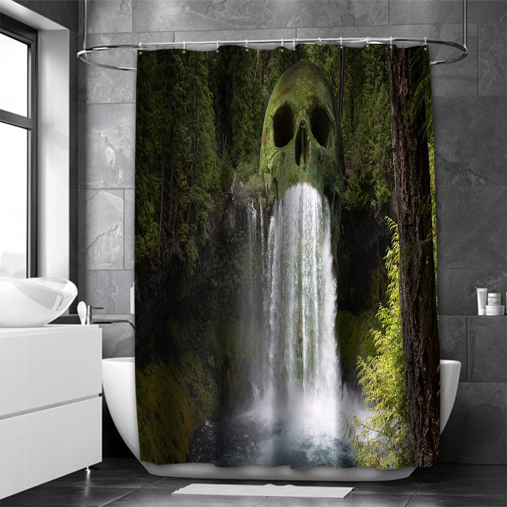 

Красивая занавеска для ванной с водопадом Занавеска для душа в ванной комнате Водонепроницаемая с 12 крючками Домашний декор Бесплатная доставка 180x180cm curtain синий