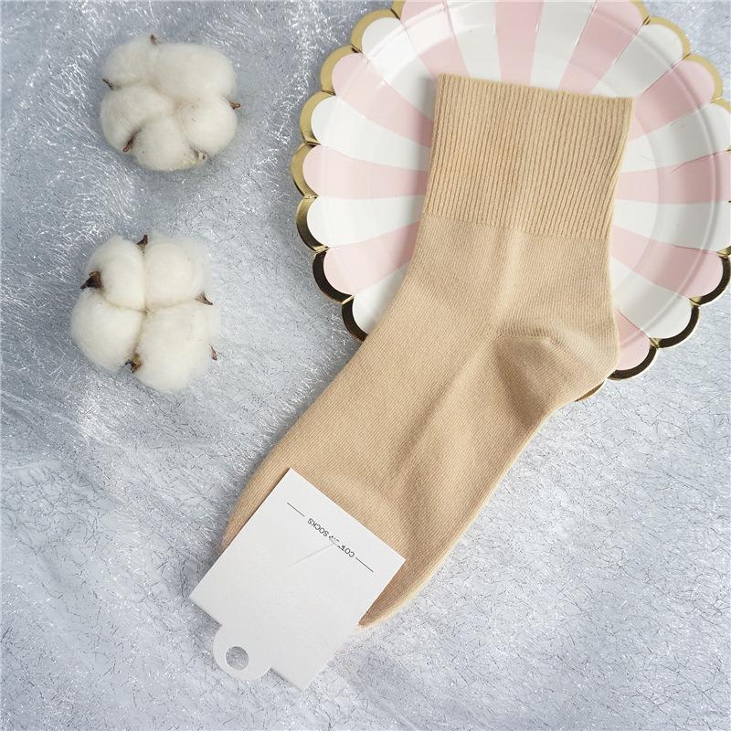 Female Autumn and Winter Cotton Loose Mouth Old People Do Not Choke Socks