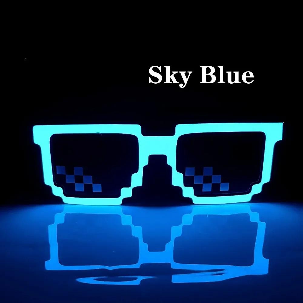 Latest Wireless LED Eyeglasses Luminous Glow Flashing Mosaic Glasses SunEyeglasses UV400 Neon Party Eyeglasses Party Festival Supplies