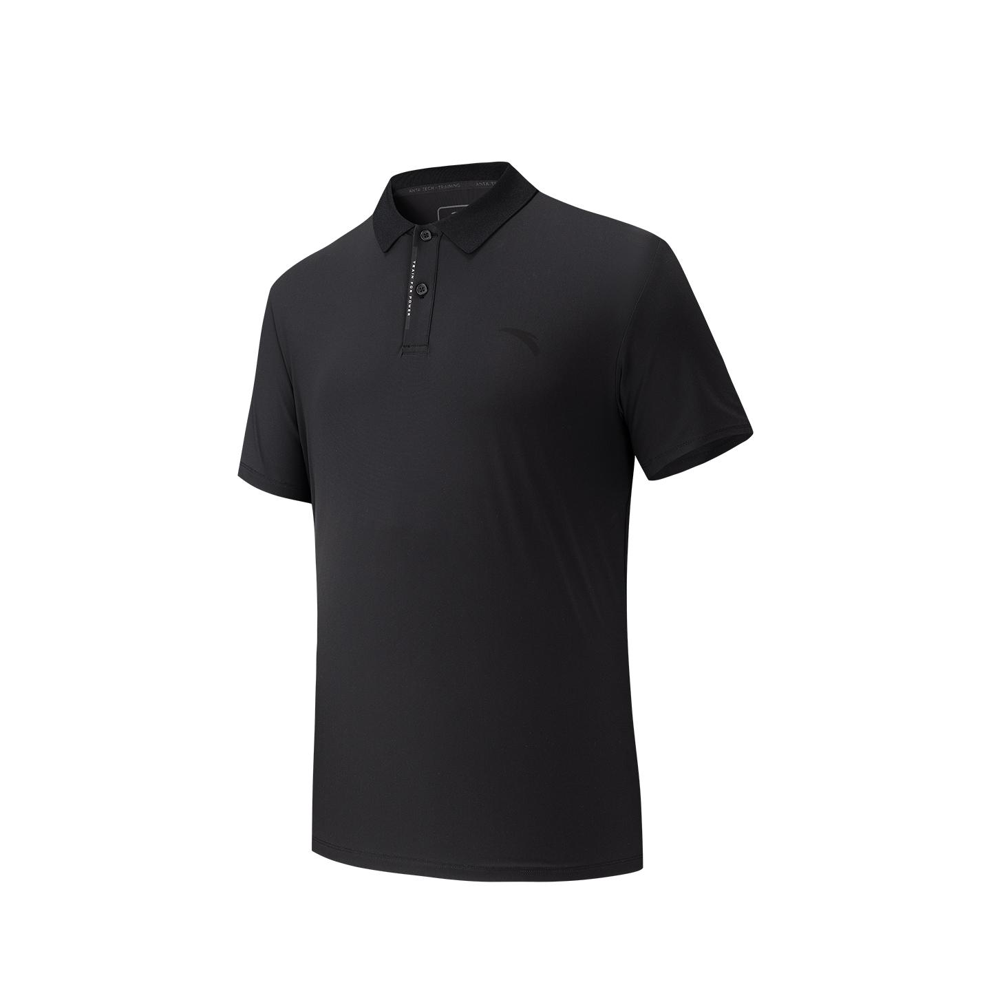 Anta Training Short Sleeve Polo Shirt Summer 2026 Men tops Basic-Black 952627120-4 L