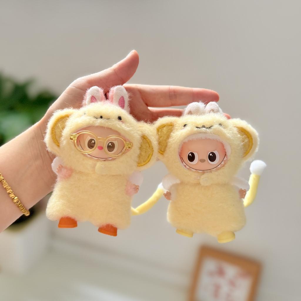 4.0 Heart Bottom Password Vinyl Plush Pendant Small Nose Doll Clothes Angel Yellow Monkey Suit Cute