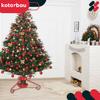 KOTARBAU® Metal Christmas Tree Stand with Water Container, Wrapped, Decorative, Red, 52 x 23 cm