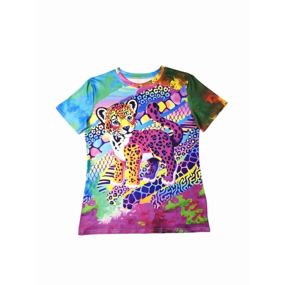 Women'S Vintage Floral Print Short Sleeve T-Shirt - Soft Breathable Fabric, Relaxed Fit Round Neck Casual Top