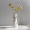Modern White Ceramic Vase for Small Fresh or Dry Flowers - Dining Table & Living Room Decor