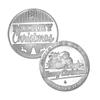 Christmas Snowman Colored Coin Elizabeth Commemorative Medal Silver Coin Christmas Eve Small Gift Tooth Fairy Colored Silver Coin