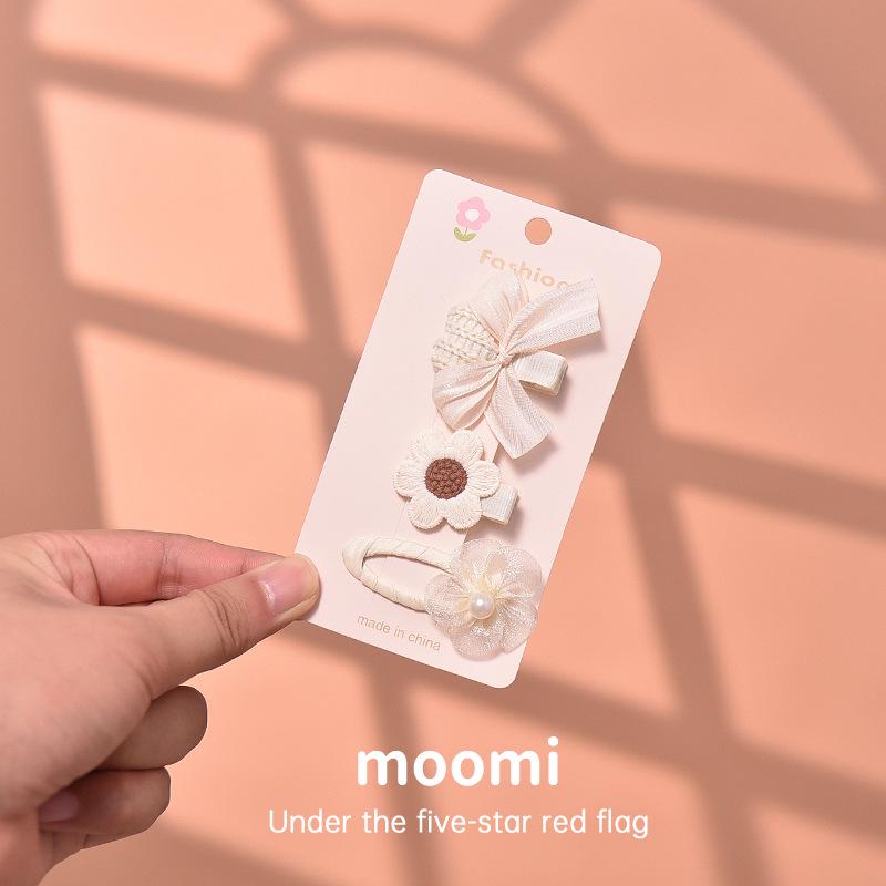 Girls  Milk White Fairy Style Mesh Bow Hair Clip Accessories