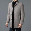 Genuine Brand Men's Mid-Length Woolen Jacket - Autumn/Winter Fashionable Down Liner Coat