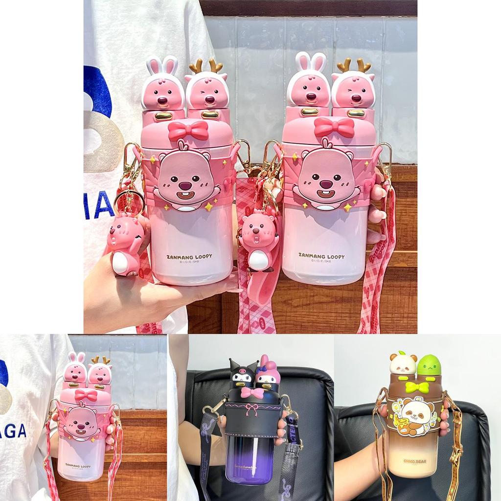 Loppy Insulated Water Bottle For Girls With Stainless Steel And Leakproof Lock For Kids And School Use