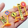8PCS Miniature Road Construction Toy Traffic Sign Set Doll House Miniature Road Sign For Creative City Planning Activity