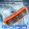 Outdoor Waist Fan Leafless Hanging Charging Lighting Function 4 Speed Mini Portable Strong Cooling Fan Camping