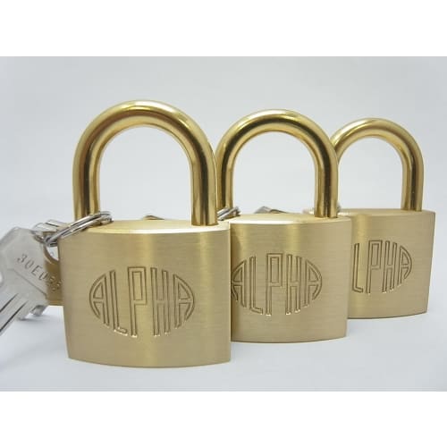 ALPHA 3-Pack Keyed Padlocks, 40mm