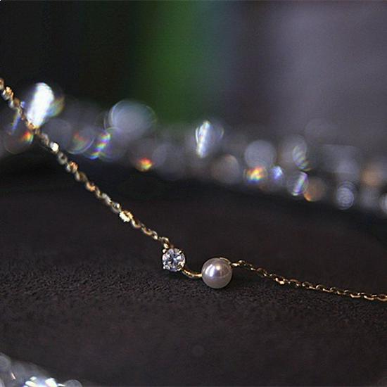 Gemini Sterling Silver 18K Gold-Plated Shell Pearl Zircon Pendant Necklace for Women 18K Gold (Larger Version)