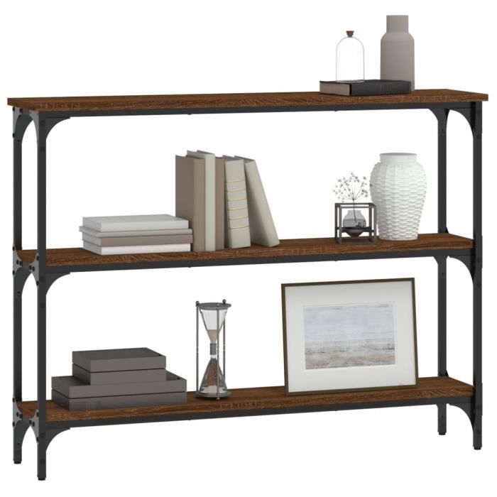 VidaXL Table console chêne marron 100x22,5x75 cm bois d'ingénierie 834029