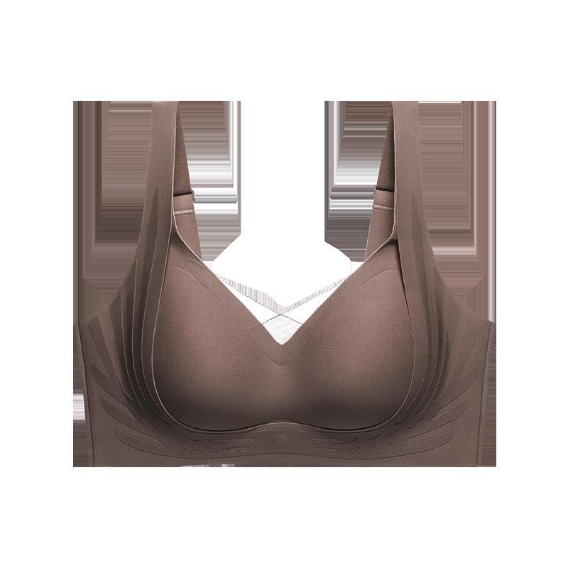 Gather seamless underwear women's lift up support summer thin comfortable sports bra women's anti-sagging bra
