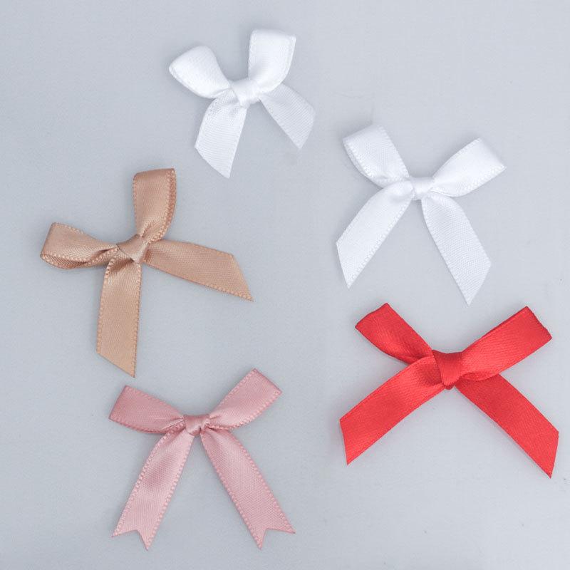 Supply 1Cm Hand-Beaten Polyester Bow Diy Clothing Accessories Happy Candy Box Accessories