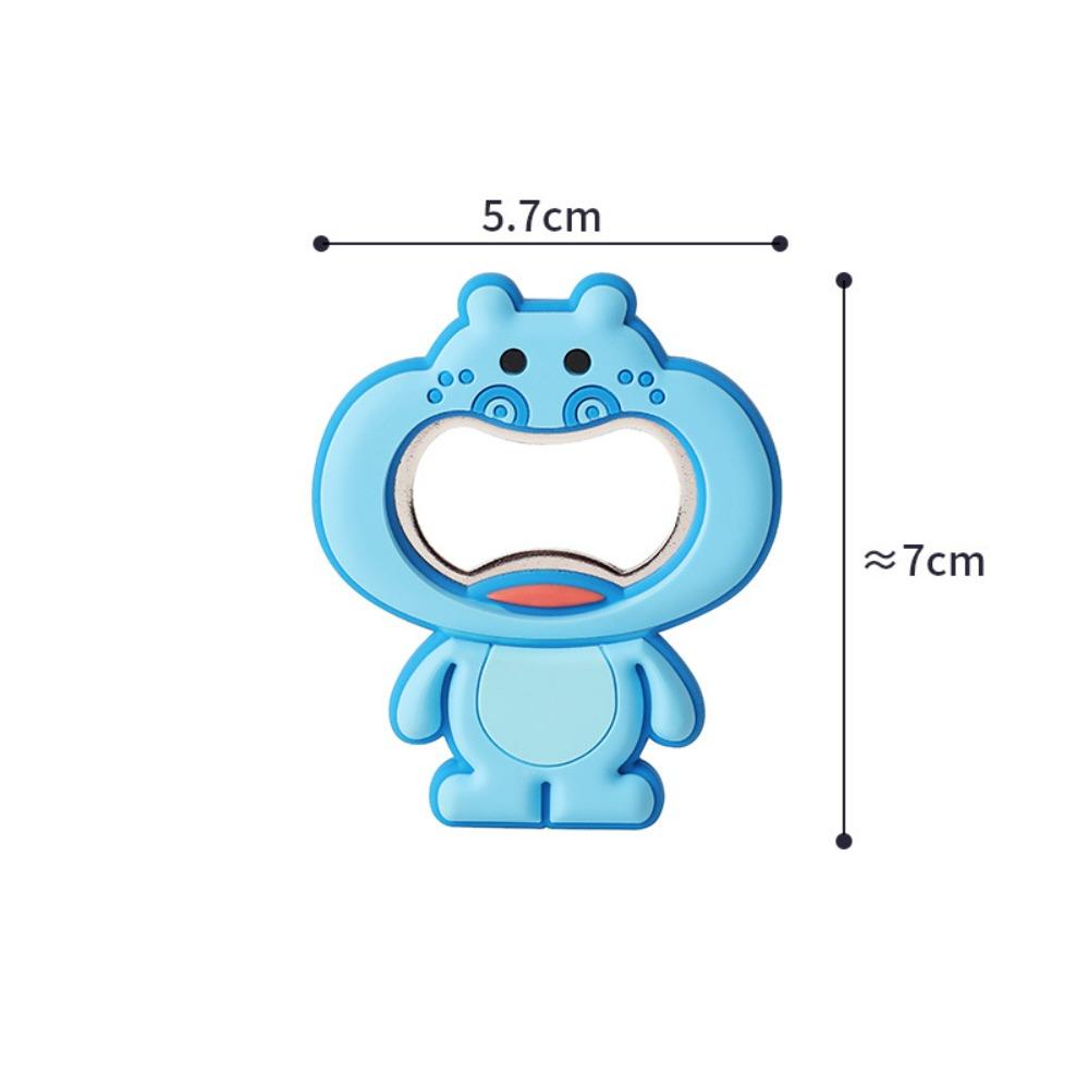

New 2-IN-1 Beer Bottle Opener Cartoon Animal Decorative Refrigerator Magnet Beer Lid Opener Household