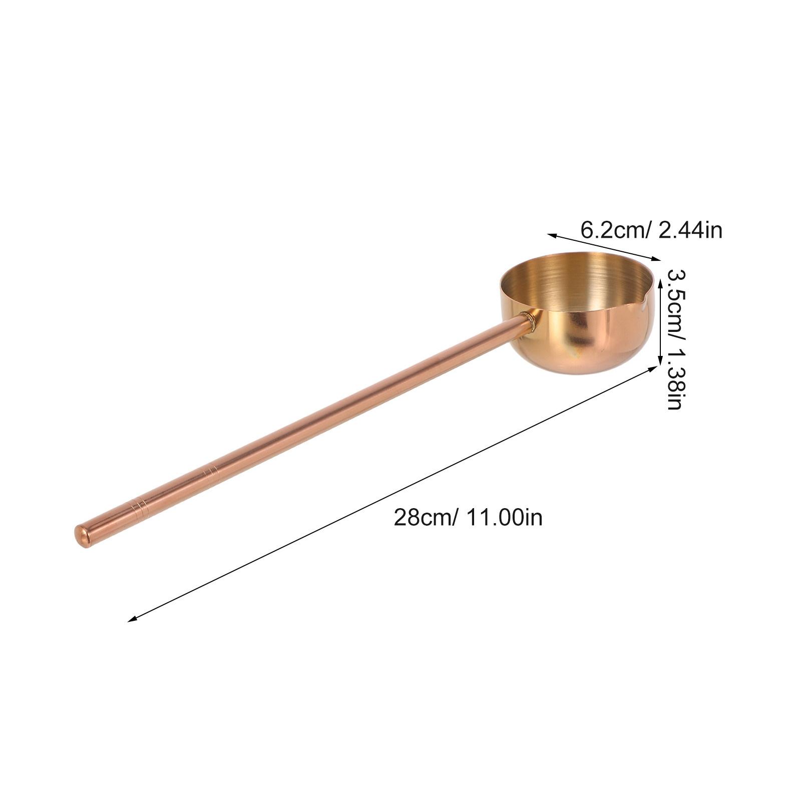 Stainless Steel Oil Heating Ladle Long Handle Scoop Kitchen Gadget Wear Resistant Soup Spoon Stainless Steel Oil Spoon розового золота