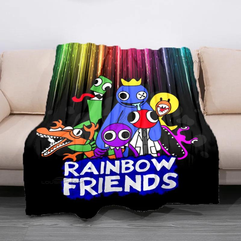 Popular Cartoon Rainbow Game Patterns Blanket Fashion Flannel Blanket Cosy Lazy Couch Cover Blanket Super Soft Sheet Mattresses